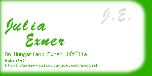 julia exner business card
